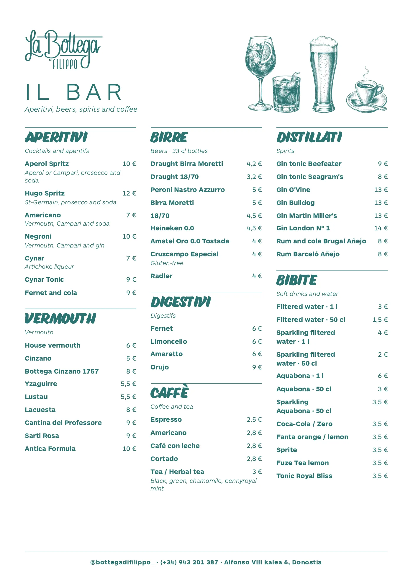 The menu — Page 4